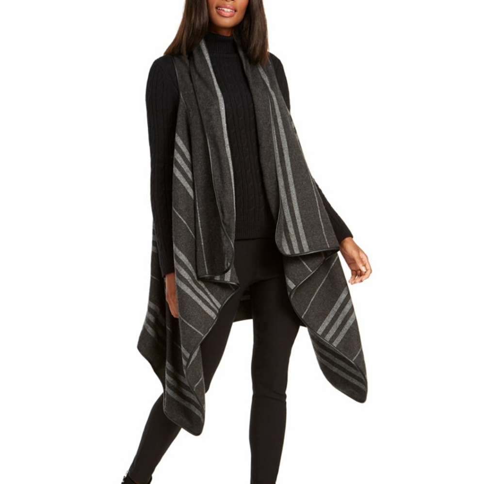 Marcus Adler Striped Hi-Low Vest - Picture 1 of 3